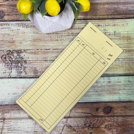 دفتر فواتير طويل مكربن