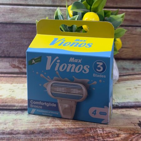 غيار vionos علبة 4 شفرات ازرق