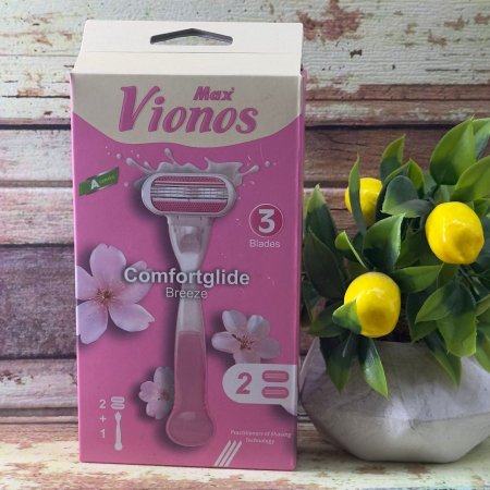 ماكنة vionos مع شفرتين حلاقة زهري