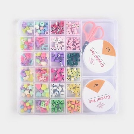 مجموعة خرز مع خيوط مطاط