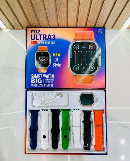 ساعة الترا 3 ULTRA شحن لاسلكي مع 7 قشطان