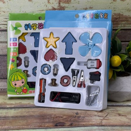 طقم دارة كهربائية ومغناطيس تعليمي عدة اشكال