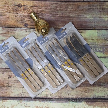 سكين فواكة يد خشب كرت 6 سكاكين