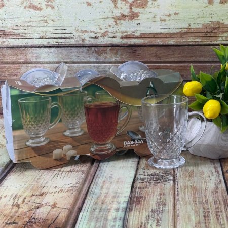 طقم كاسات شاي 6 قطع