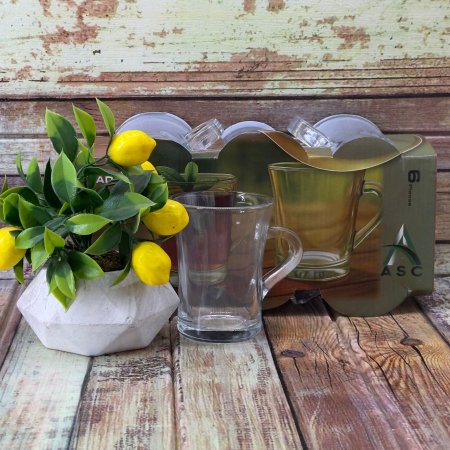 طقم كاسات شاي 6 قطع