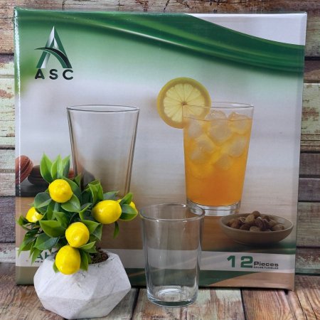 طقم كاسات عصير 12 كاسه