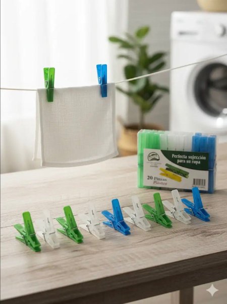 ملاقط غسيل بلاستيك 20 ملقط