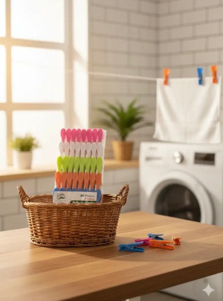 ملاقط غسيل ملون 40 ملقط