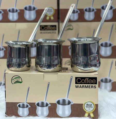 طقم 3 غلايات قهوة ستانليس