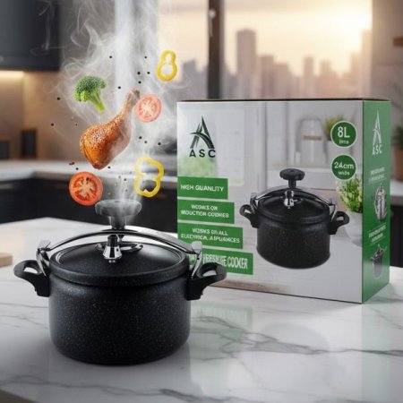 طناجر ضغط 8 لتر اسود