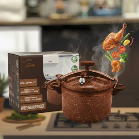 طناجر ضغط 6 لتر بني