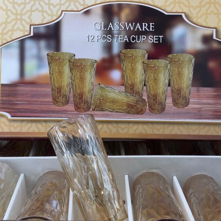 طقم كاسات عصير عسلي 12 قطعه