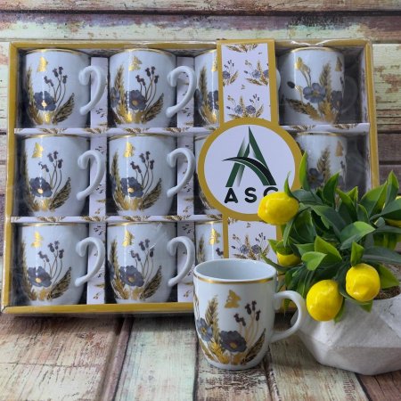 طقم مجات قهوة 12 قطعة