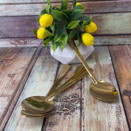 مجموعة معالق طعام ذهبي 8 معالق