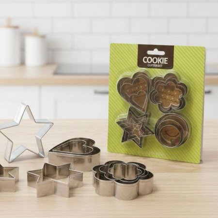 قوالب تشكيل المخبوزات ستانليس 12 قطعة