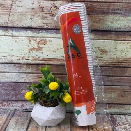 كاسات كرتون 9 اوز ربطه 50 كاسه