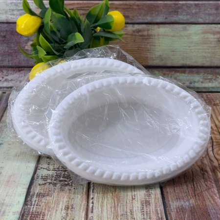 صحون بلاستيك بيضاوي