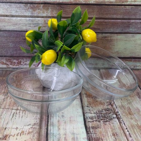 صحون زبادي زجاج شفاف