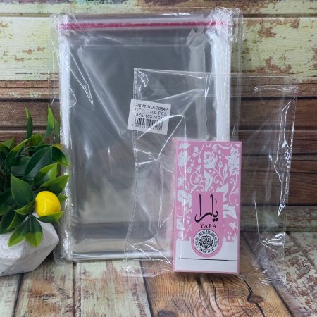 مجموعة (100كيس) تغليف شفاف حجم 16*24 سم