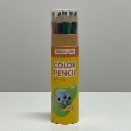 الوان خشب علبة أسطواني 24 لون