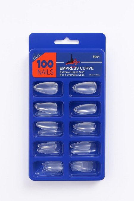 علبة اظافر شفاف 100 اظفر