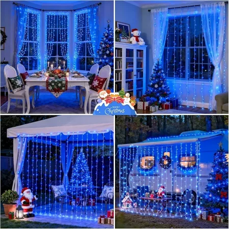 شلال إضاءة 3*3 متر ازرق