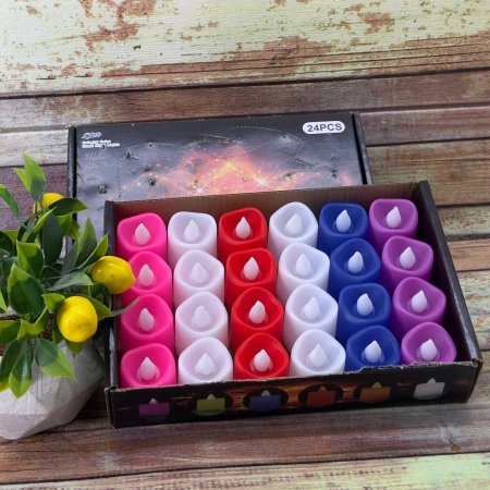 شمع الكتروني إضاءة ملون