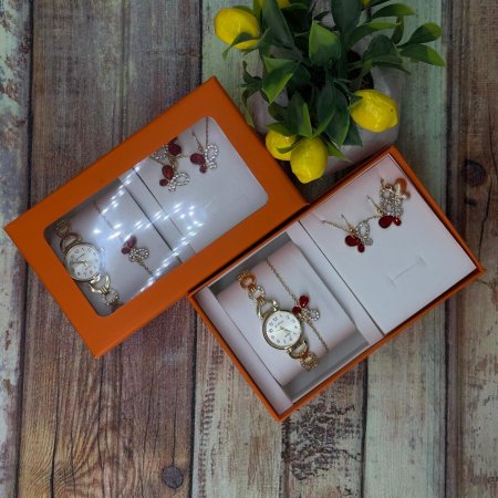 طقم ساعة ستاتي مع اكسسوار