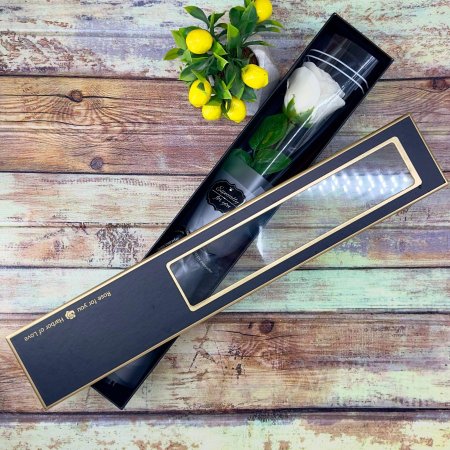 باقة ورد 40 سم بعلبة