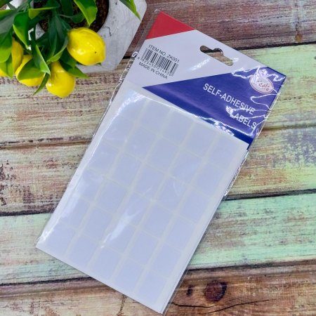 مجموعة 10 ورقات طوابع ابيض لاصق 1.5*2cm