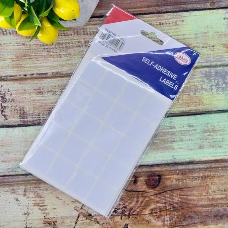 مجموعة 10 ورقات طوابع ابيض لاصق 2.3*2.5 cm 