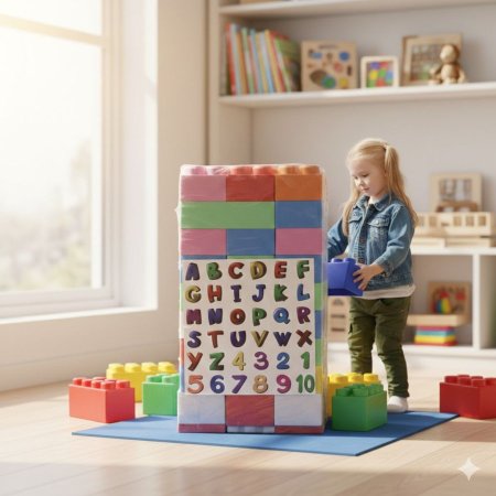 مكعبات ليجو حجم كبير 50 قطعة