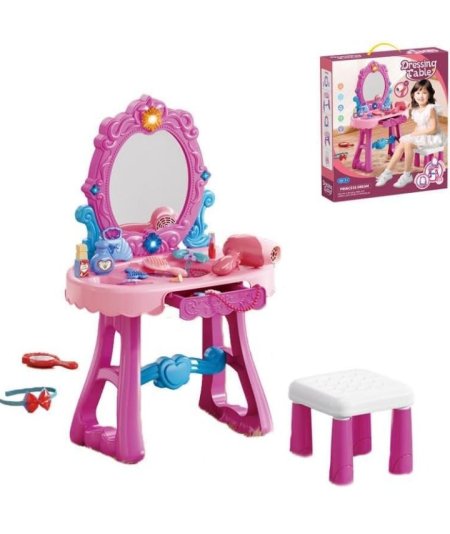 تواليت مع اكسسوار ومرآة مضيئة