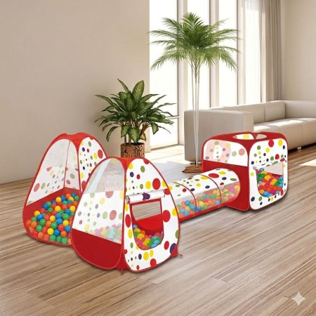 خيمة مع نفق وبركه طابات