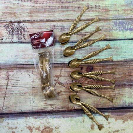 معالق قرفه 12 قطعه ذهبي