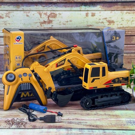 لعبة جرافة لاسلكي 4 محاور شحن