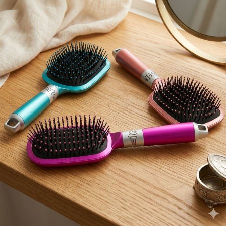 فرشاة شعر عريض ملون