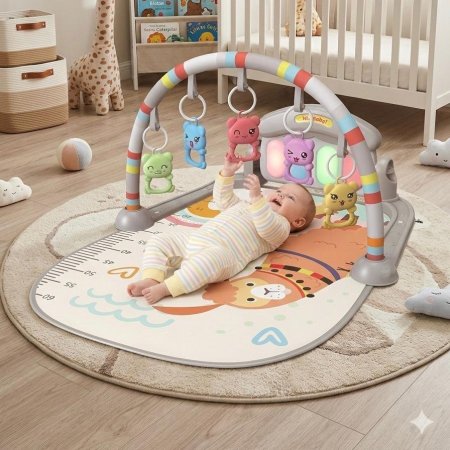 فرشة العاب مع موسيقى وطوق العاب 60 cm