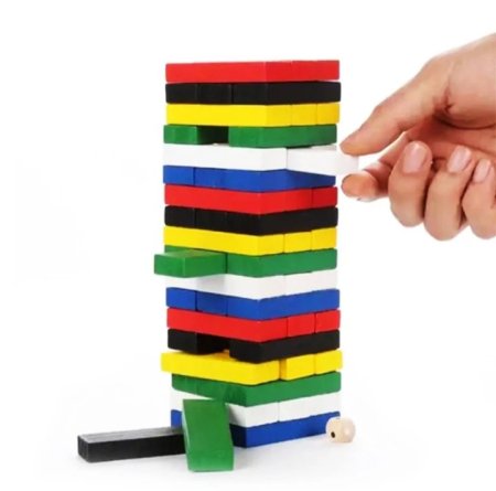 لعبة جينغا الملونة