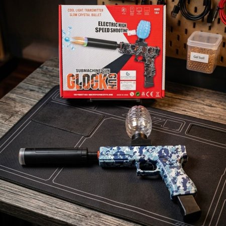 لعبة فرد اتومات شحن جل 6-7 مل مع كاتم مضيء