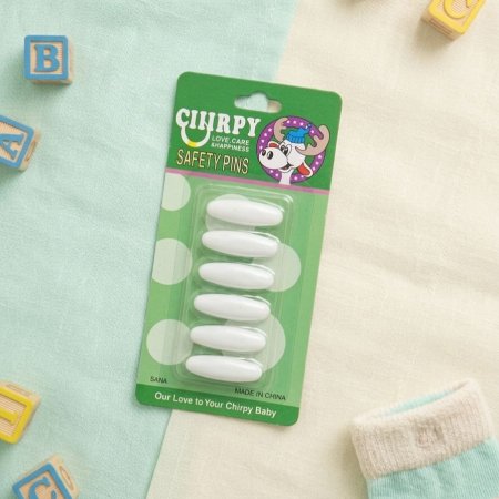 كرت دبوس منديل ابيض 6 قطع