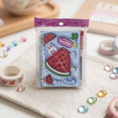 دفتر نوت مع قلم حبر صغير