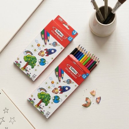 الوان خشب هندي 12 لون طويل تودي