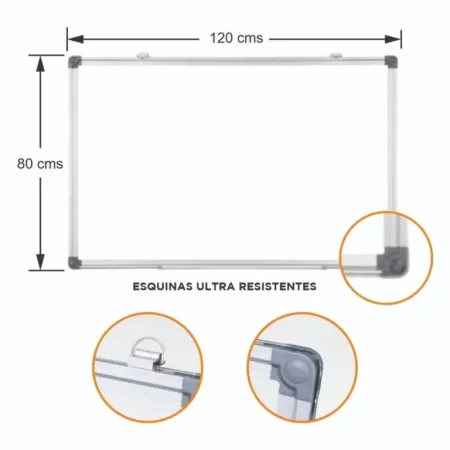 لوح وايت بورد 120*80 cm