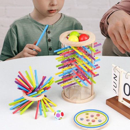 لعبة برج التوازن الخشبي التعليمية