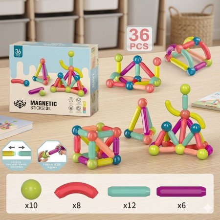 ليجو مغناطيس 36 قطعة