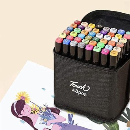 مجموعة أقلام ماركر فنية 48 لون