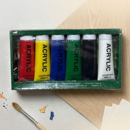 طقم 6 قطع الوان اكريليك 75 مل