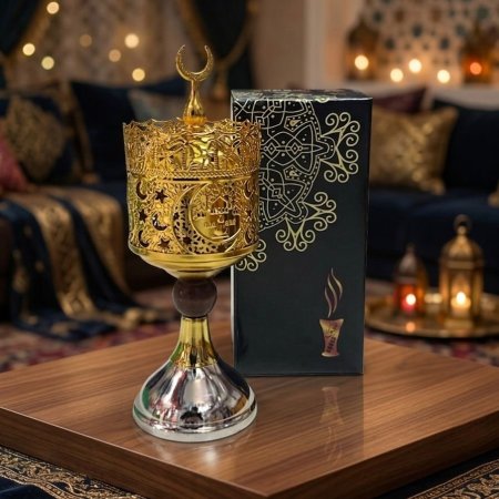 مبخرة معدن ذهبي