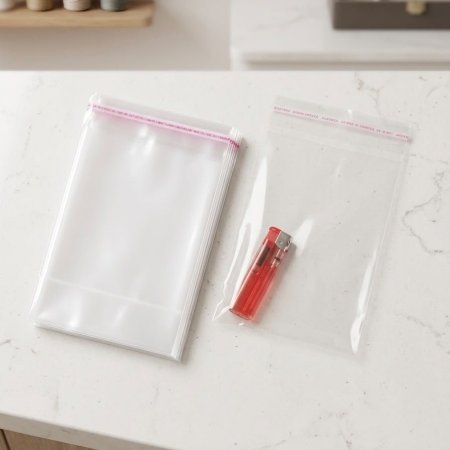 (100قطعة) اكياس تغليف مع لاصق حجم 12*17 cm